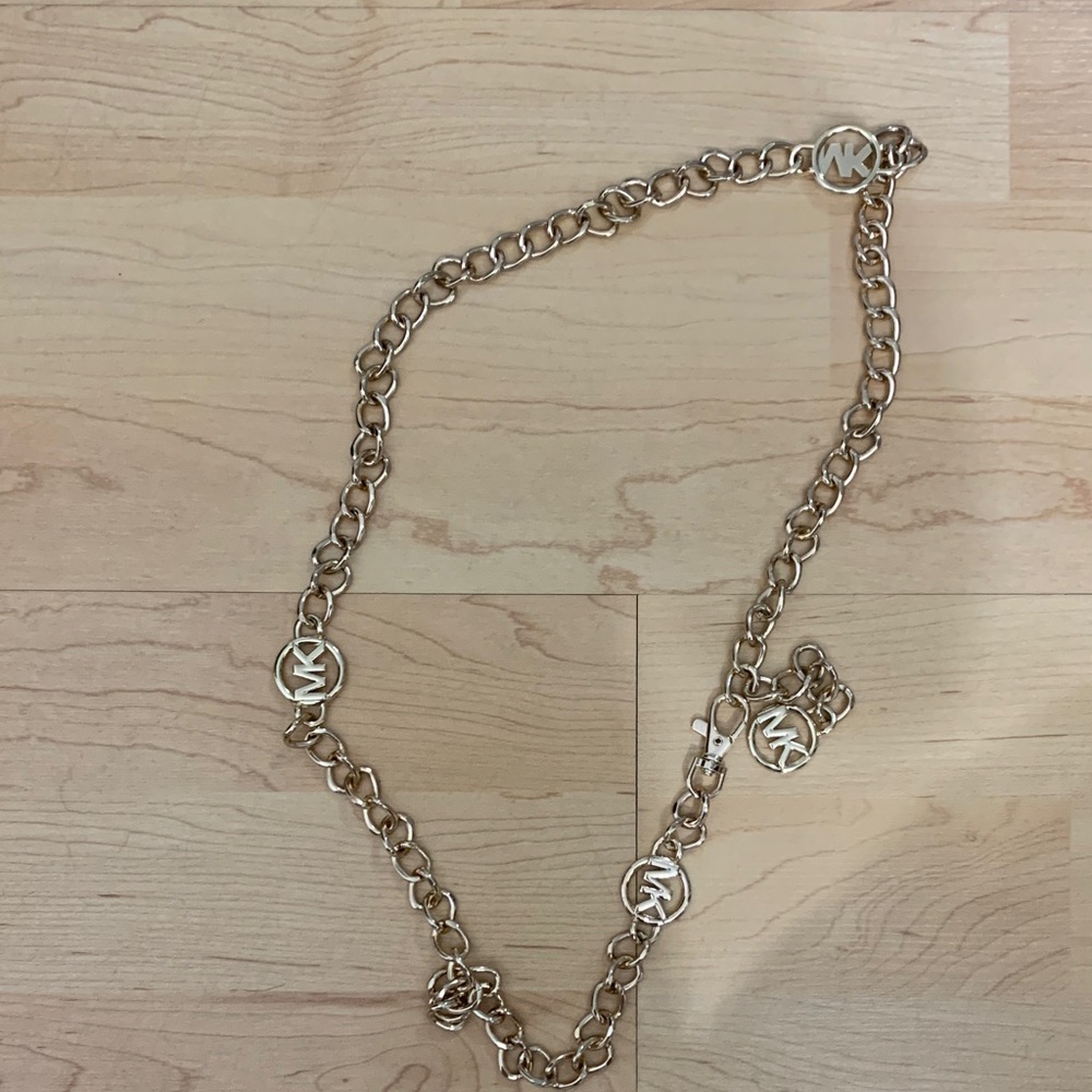 Michael Kors Gold Chain belt with Logo Accents